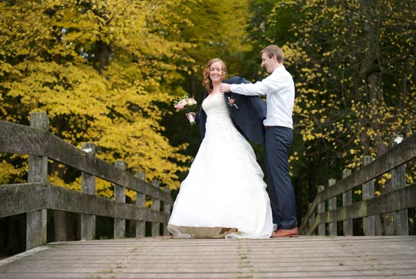 photographie de mariage en automne